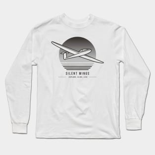 SILENT WINGS EXPLORE GLIDE LIVE Glider Pilot Sailplane Biplane aerial floating soaring Long Sleeve T-Shirt